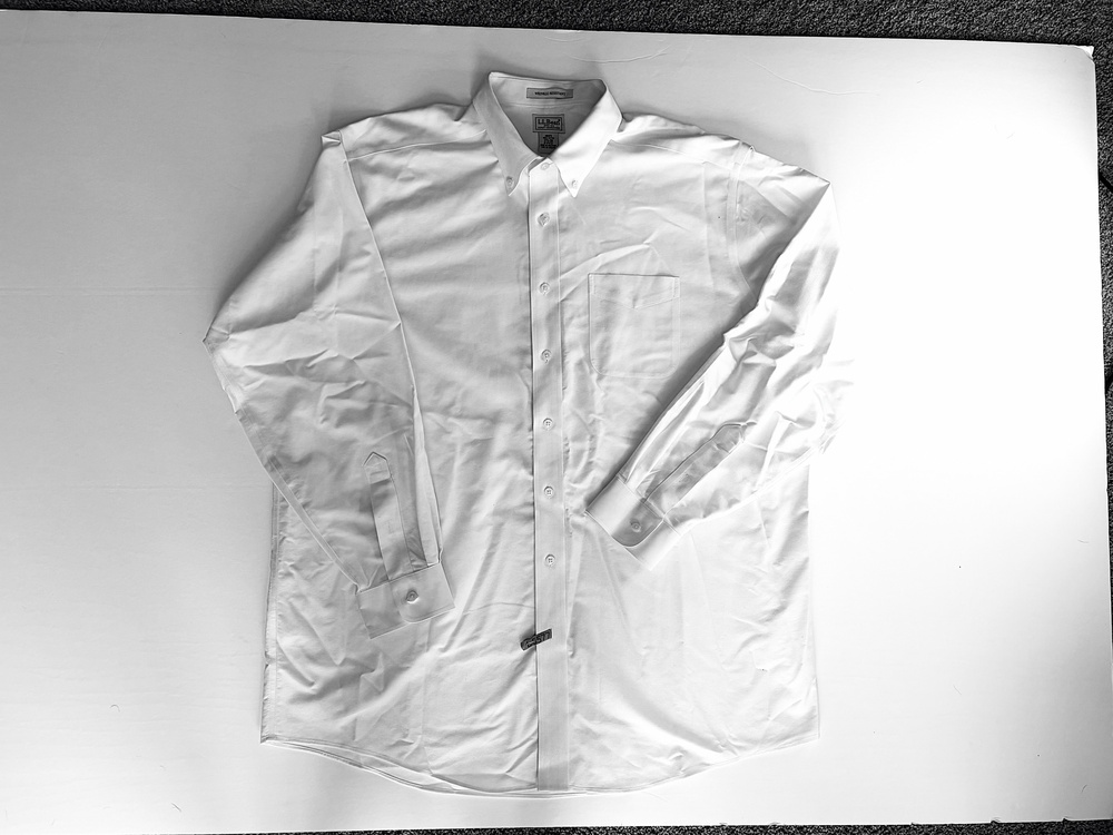 L.L.Bean Wrinkle Resistant Dress Shirt White Button Down Mens 17.5 36 (2XL)